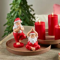 Pere noël debout rouge et blanc - Yoga