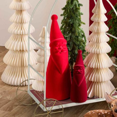 Père noel floqué 46cm 2 couleurs - Revage