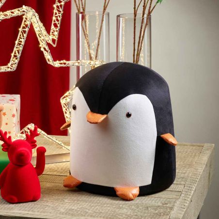Pouf en tissu pingouin - Yuletide