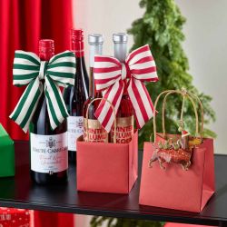 Paquet de 12 sacs en papier rouge 3 tailles - Scarlet
