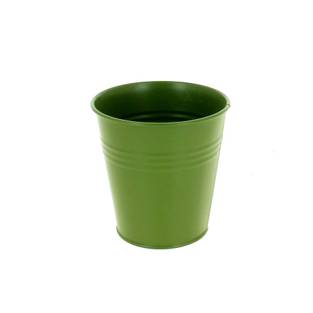 Cache-pot en zinc kaki - Automnale - Grossiste pour fleuristes et jardineries