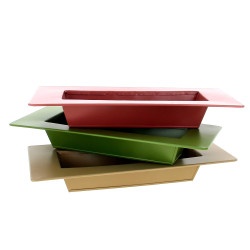 Plateau rectangle en zinc - Automnale - Grossiste fleuriste et jardinerie