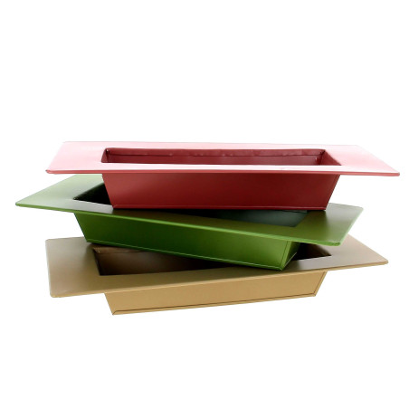 Plateau rectangle en zinc - Automnale - Grossiste fleuriste et jardinerie