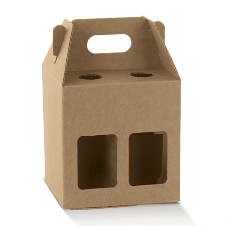 Coffret en carton pour 4 bouteilles 33cl