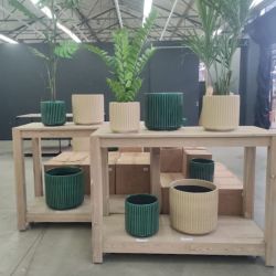 Cache-pot crème plusieurs grandes tailles - Ligny