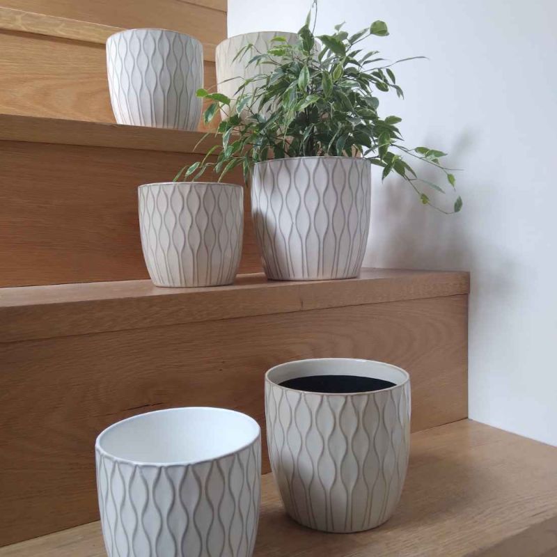Cache-pot en céramique à motif plusieurs tailles - Plumier