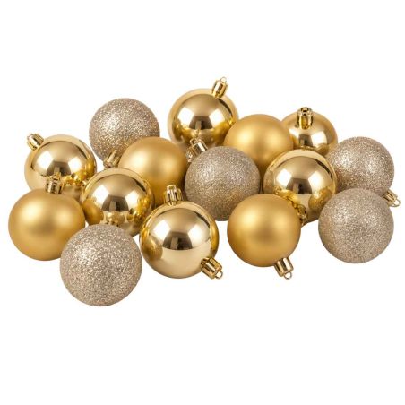 Boîte de 24 boules de Noël D. 6cm plusieurs couleurs