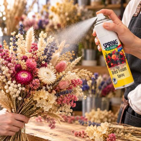 Spray pour fleurs séchées