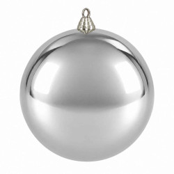 Boule en plastique 30cm argent - Moonlight - Grossiste en décoration de noel pour professionnels