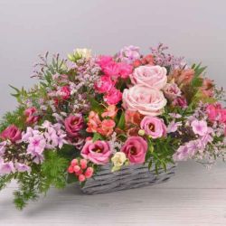 Jardinière vannerie grise - Rosemantic