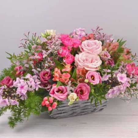 Jardinière vannerie grise - Rosemantic