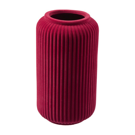 Vase bordeaux H. 25cm - Nervure - Grossiste vase noel