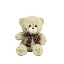 Ours nœud ecossais 25cm - Lord - Fournisseur de peluches pour professionnels