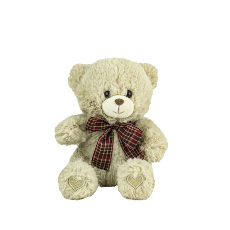 Ours nœud ecossais 25cm - Lord - Fournisseur de peluches pour professionnels