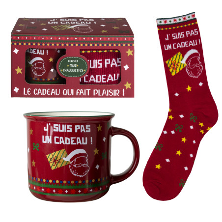 Set de mug avec chaussette - Pas un cadeau - Fournisseur d'idées cadeaux pour ventes complémentaires