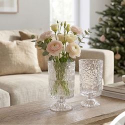 Vase sur pied transparent - Scinté