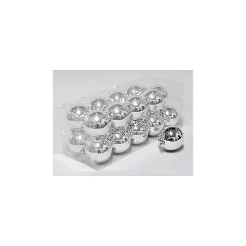 Boules de noël brillantes en verre multicoloris D. 80 mm Boules de noël brillantes en verre multicoloris D. 80 mm