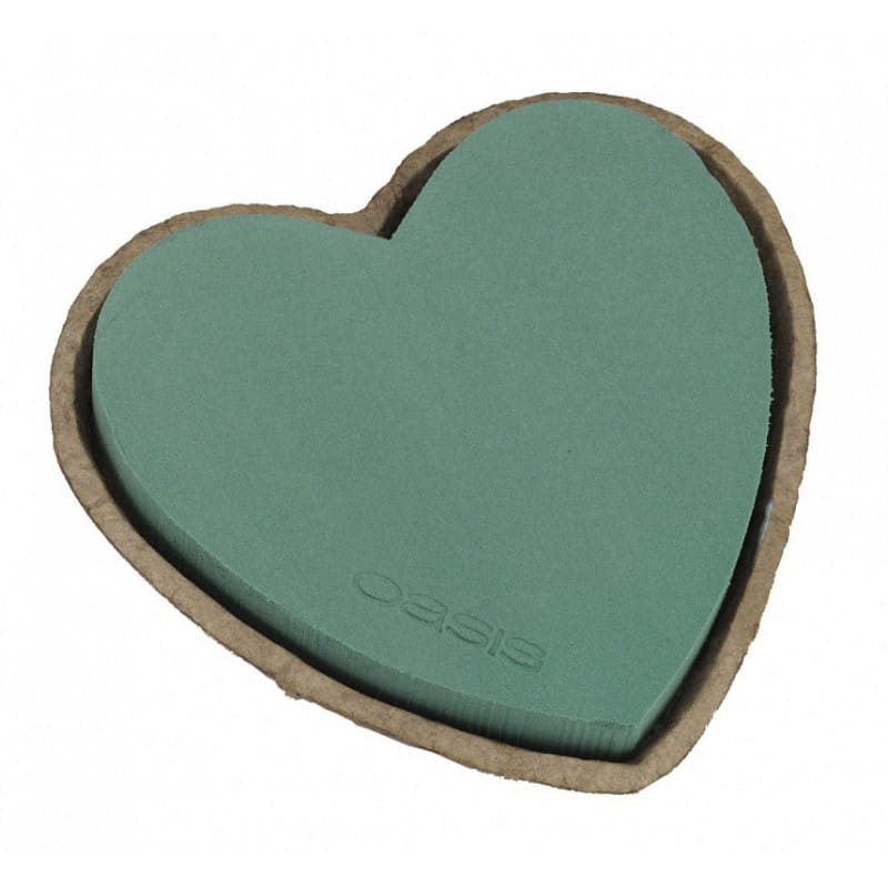 Coussin coeur mousse verte Oasis D. 25 cm