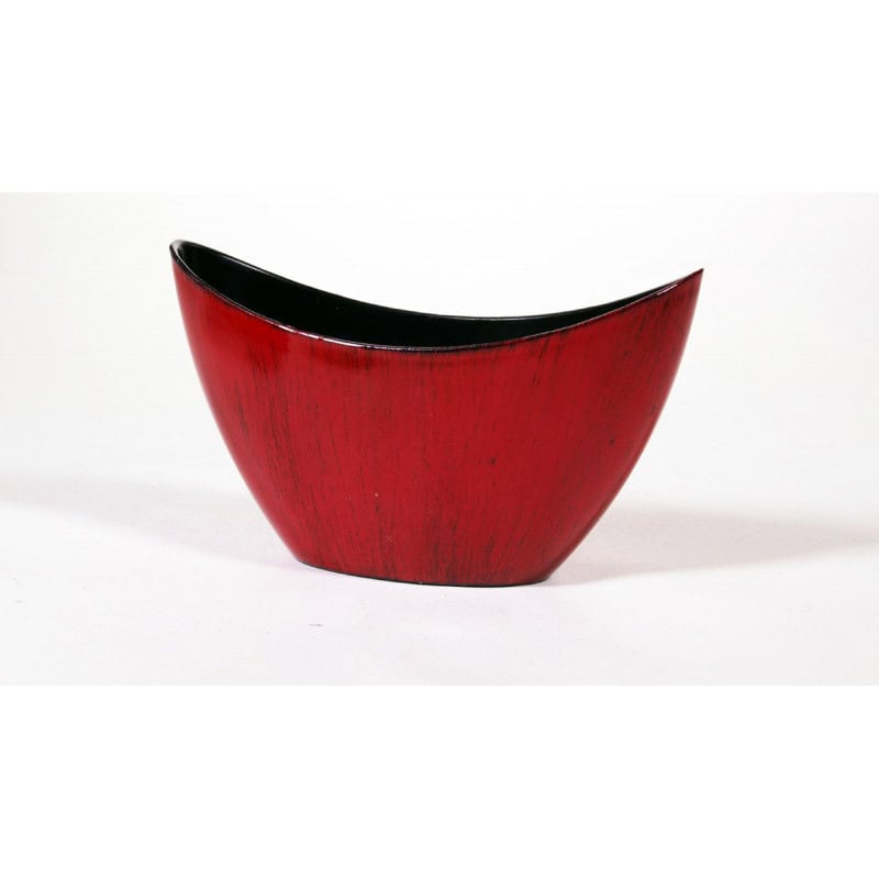 Barque polypro rouge antique petit modèle L. 20 x l. 9 x H. 11,5 cm Barque polypro rouge antique petit modèle L. 20 x l. 9 x H. 11,5 cm