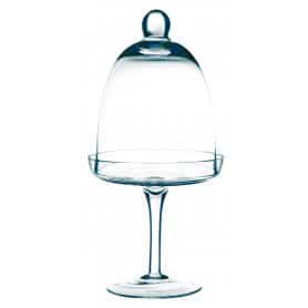 Cloche sur pied en verre