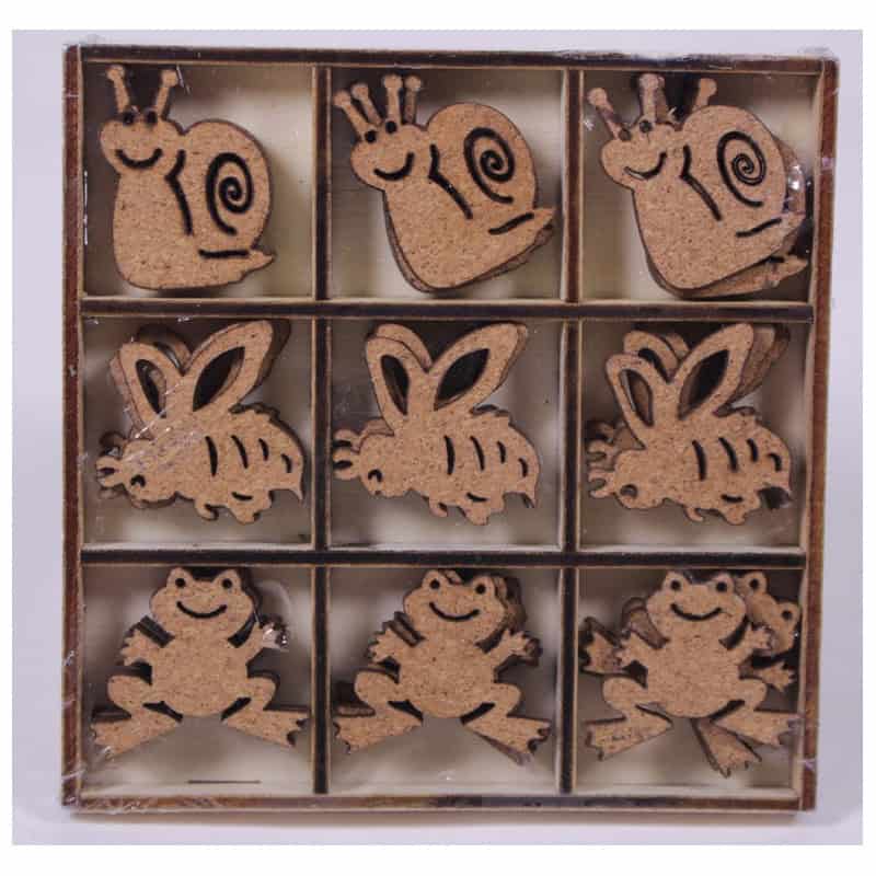 Animaux bois accessoires printemps L. 3 cm Animaux bois accessoires printemps L. 3 cm
